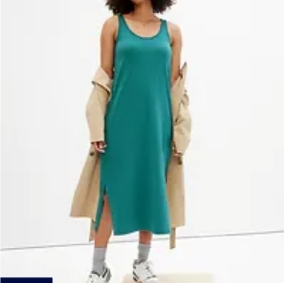 GAP Dresses Gap Scoopneck Sleeveless Midi Dress In Green Poshmark